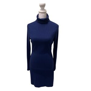 Lulus Navy Blue Longsleeve Turtleneck Dress Womens Size Medium